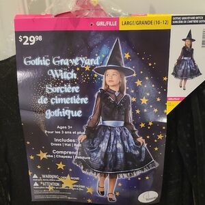 Mystical Witch Costume for Kids - Black and Blue